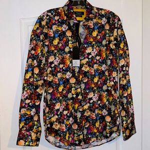 Toscane Uomo multi coloured flowers dress shirt unisex